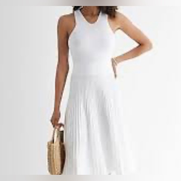 Express High Neck Pleated Midi Sweater Dress – Size L new with tag - Picture 1 of 16